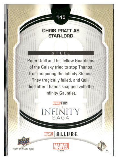 2022 Upper Deck Allure Marvel Studios #145 Chris Pratt as Star-Lord Green Quartz