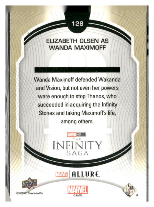 Upper Deck Marvel Allure #128 Elizabeth Olsen Wanda Maximoff SP high series 2022