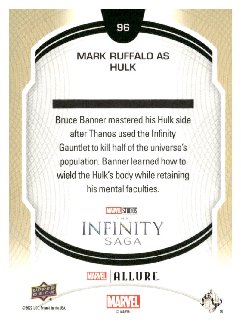 2022 Upper Deck Allure Marvel Studios #96 Mark Ruffalo as Hulk