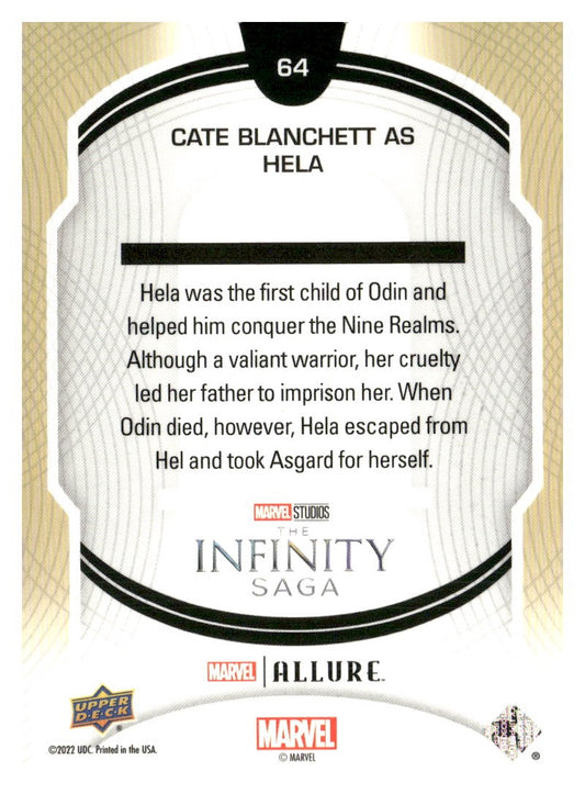 2022 Upper Deck Allure Marvel Studios #64 Cate Blanchett as Hela