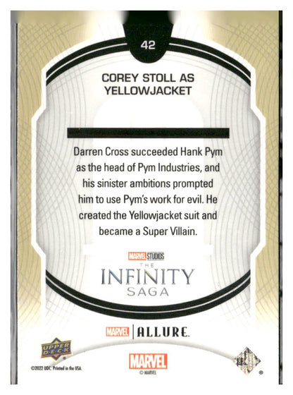 2022 Upper Deck Allure Marvel Studios #42 Corey Stoll as Yellowjacket