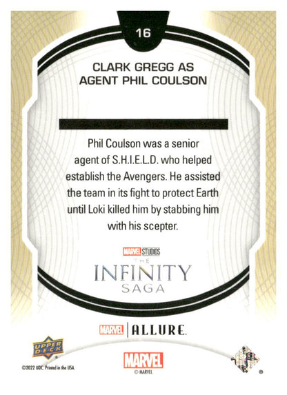 2022 Upper Deck Allure Marvel Studios #16 Clark Gregg as Agent Coulson