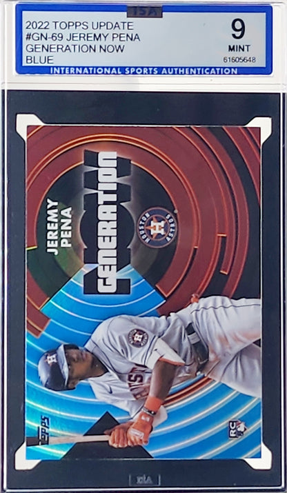 2022 Topps Update JEREMY PENA BLUE FOIL RC #GN-69 Houston Astros ISA 9 Mint