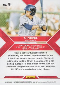 2016 Panini Extra /999 TJ Friedl #78 Cincinnati Red