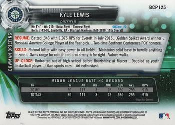 2017 Bowman Chrome Prospects Kyle Lewis #BCP125 Seattle Mariners