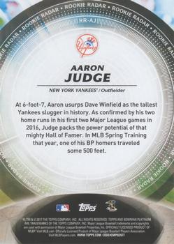 2017 Bowman Platinum Aaron Judge Rookie Radar RC #RR-AJ 98/99