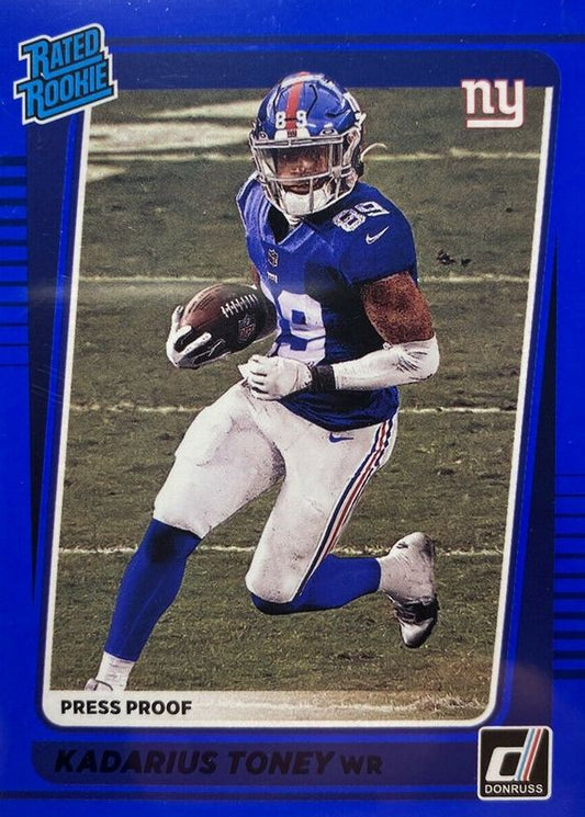 Kadarius Toney 2021 Donruss Press Proof Blue #264 New York Giants