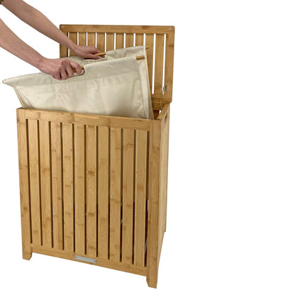 Oceanstar Bamboo Laundry Hamper