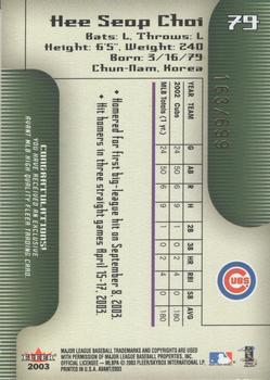 2003 Fleer Avant 68/699 Hee Seop Chat #79 Chicago Cubs
