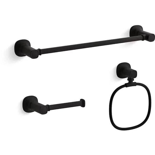 Kohler Terzet 3-Piece Bathroom Accessories Set, Matte Black