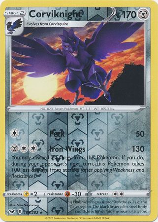 Sword and Shield Sword & Shield Reverse Holo 135 Corviknight