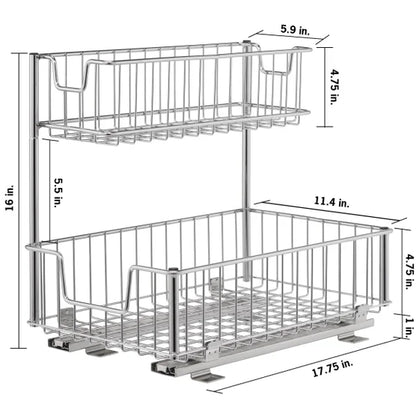TRINITY Wire Undersink Organizer with Slide,