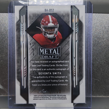 2021 Leaf Metal Draft Auto Rookie #/50 DeVonta Smith #BA-DS52 Philadelphia Eagles