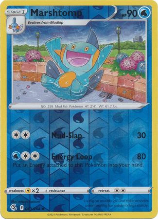 Sword and Shield Fusion Strike Reverse Holo 063 Marshtomp