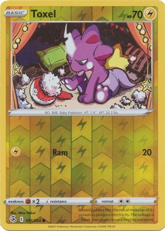 Sword and Shield Fusion Strike Reverse Holo 105 Toxel