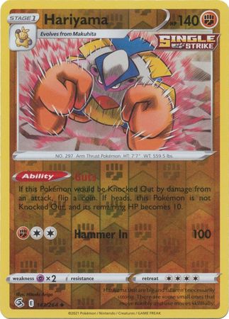 Sword and Shield Fusion Strike Reverse Holo 143 Hariyama
