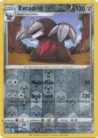Sword and Shield Fusion Strike Reverse Holo 183 Excadrill