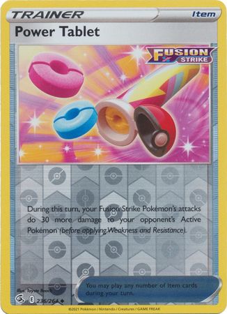 Sword and Shield Fusion Strike Reverse Holo 236 Power Tablet