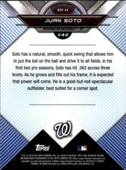 2018 Bowman Chrome Bowman Scouts Juan Soto #BTP-44