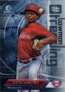 2018 Bowman Chrome Bowman Hashtag Trending Sixto Sanchez #SS Philadelphia Phillies