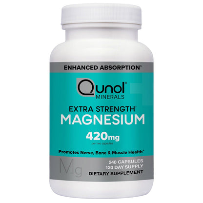 Qunol Extra Strength Magnesium 420 mg, 240 Capsules - photo 1