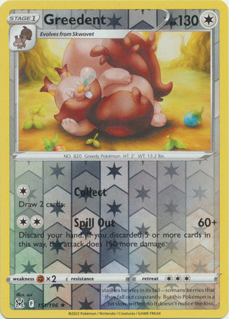 Sword and Shield Lost Origin Reverse Holo 151 Greedent