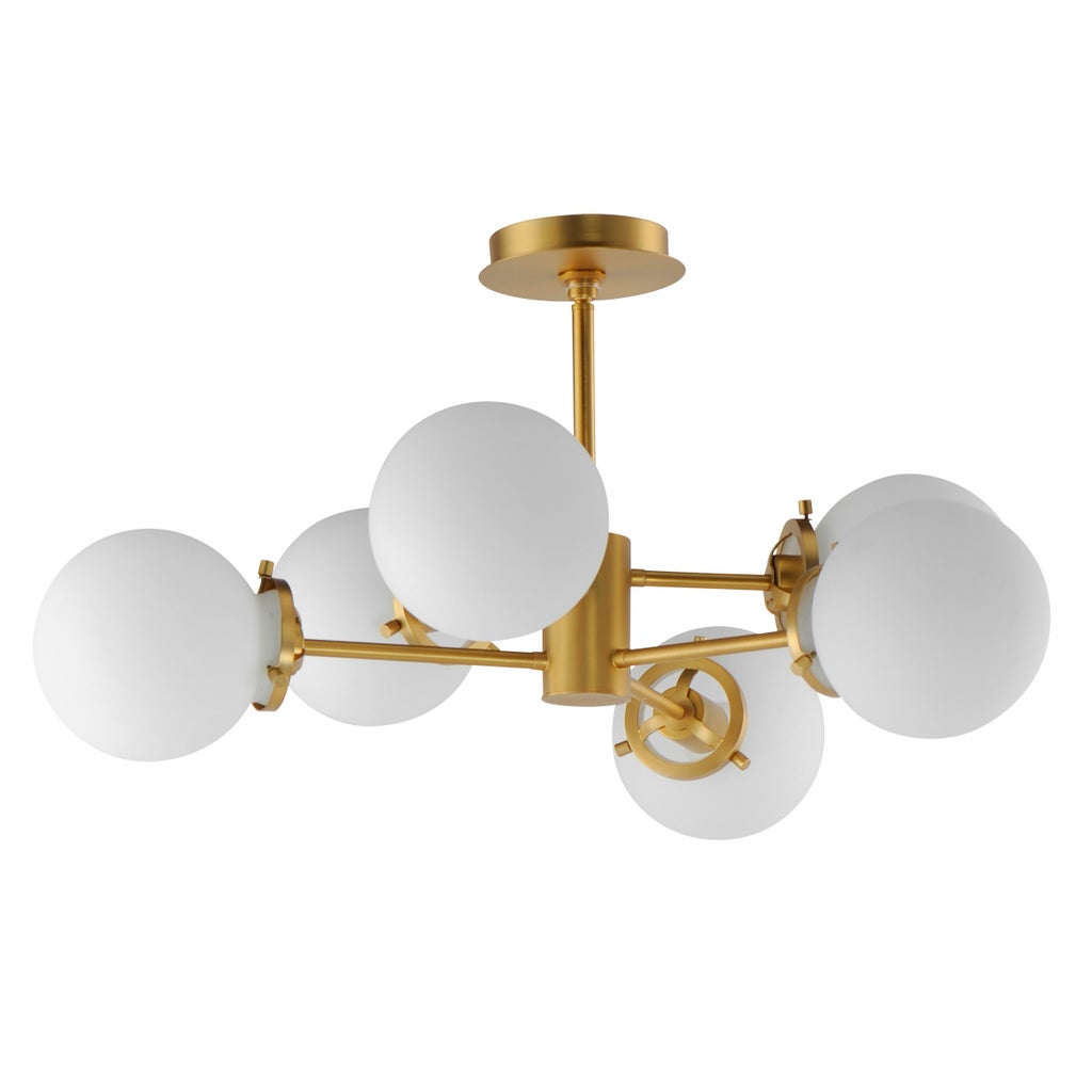 Maxim Bistro 6-Light Satin Brass Chandelier with LED Bulbs