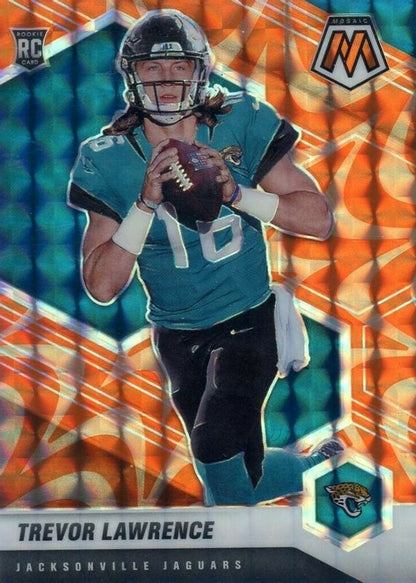 2021 Panini Mosaic Prizm Reactive Orange Trevor Lawrence #301 Jacksonville Jaguars