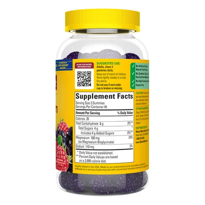 Nature Made Magnesium Glycinate 100 mg Gummies, 90 Gummies