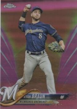 2018 Topps Chrome Pink Refractor Baseball #1-199 - Choose Yours