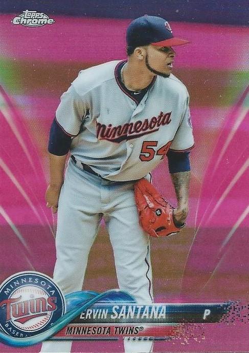 2018 Topps Chrome Pink Refractor Baseball #1-199 - Choose Yours