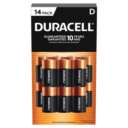 Duracell D Alkaline Batteries, 14-count - Open Box