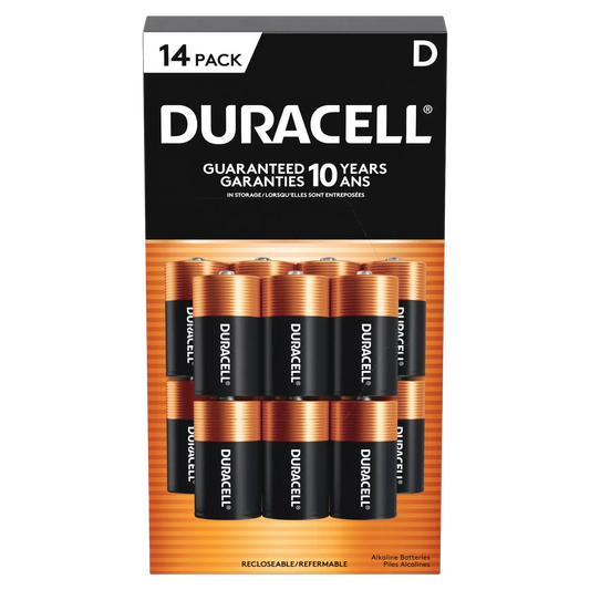 Duracell D Alkaline Batteries, 14-count - Open Box