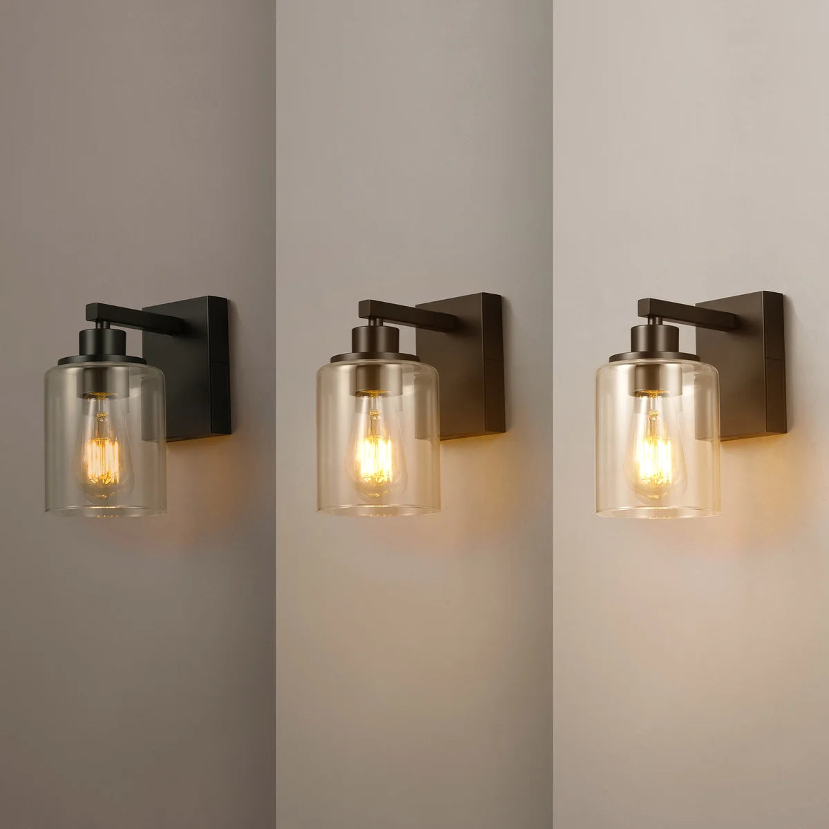 Globe Electric Rechargeable Glass Wall Sconce 1 Pack