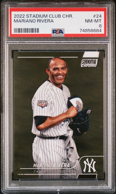 2022 Stadium Club Chrome #24 Mariano Rivera X-Factor PSA 8 Yankees HOF