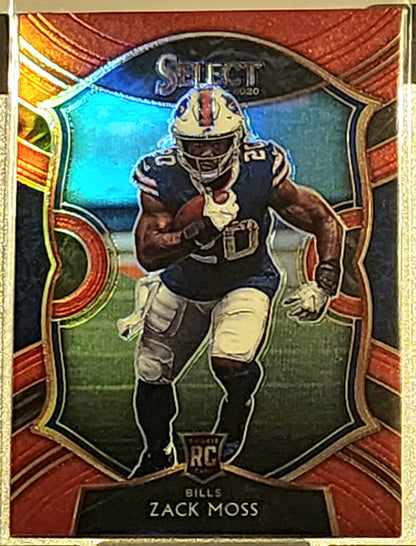 2020 Panini Select Concourse Level Maroon Prizm #69 Zack Moss /99 Rookie RC