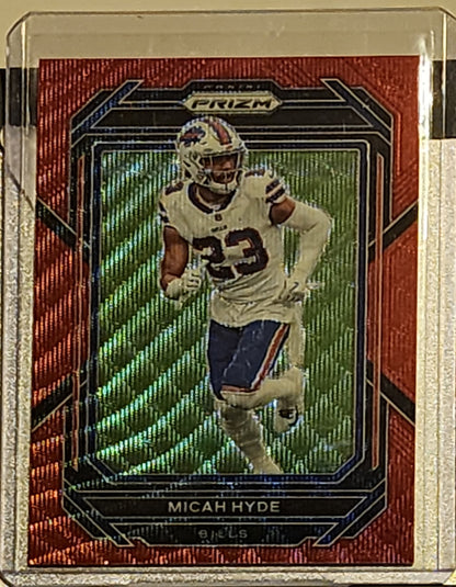 2022 Panini Prizm Micah Hyde Buffalo Bills Red Wave SP Parallel /149 #36
