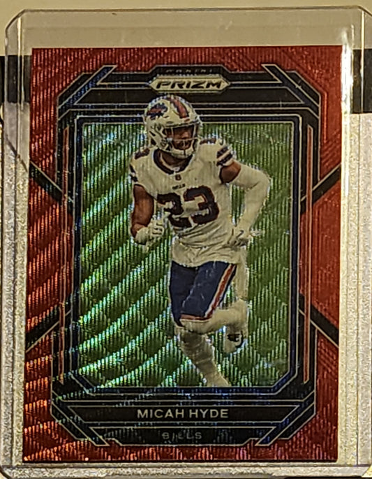 2022 Panini Prizm Micah Hyde Buffalo Bills Red Wave SP Parallel /149 #36