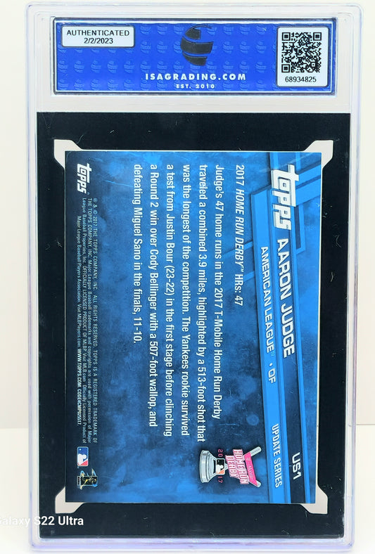2017 TOPPS UPDATE AARON JUDGE ROOKIE RC #US1 HR DERBY ISA 10 GEM MINT YANKEES