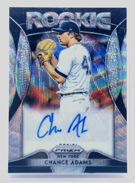 2019 Panini Prizm #RA-CA Chance Adams RC Blue Wave Auto #/60 ~ Yankees
