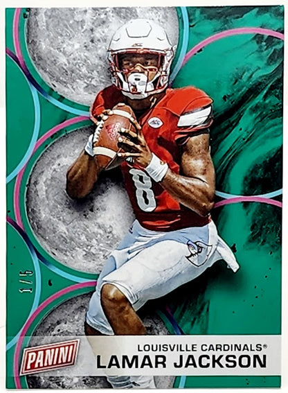 2022 Panini Father's Day Lamar Jackson #FD11 Green 1/5