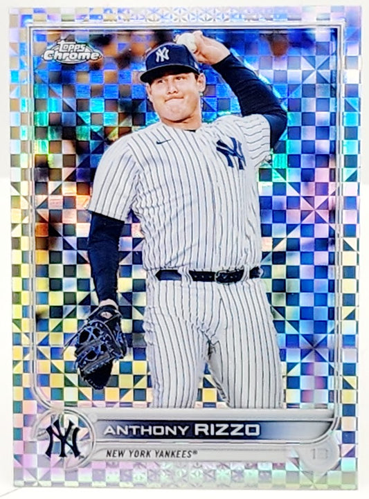 2022 Topps Chrome Anthony Rizzo X-Fractor Refractor #73 New York Yankees