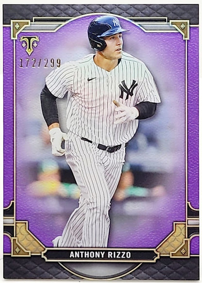 2022 Topps Triple Threads Amethyst 172/299 Anthony Rizzo #81