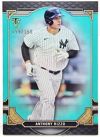 2022 Topps Triple Threads #81 Anthony Rizzo Aquamarine Parallel Card 99/150 Rare