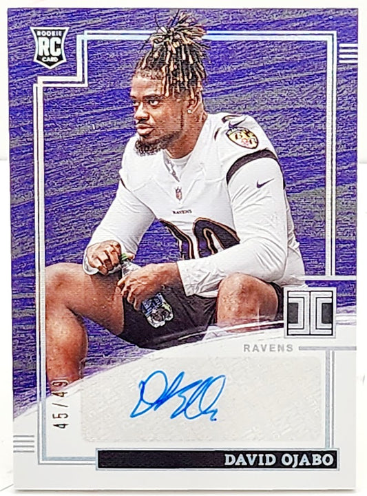 David Ojabo 2022 Impeccable Rookie Auto Autograph /49 #161 Ravens RC