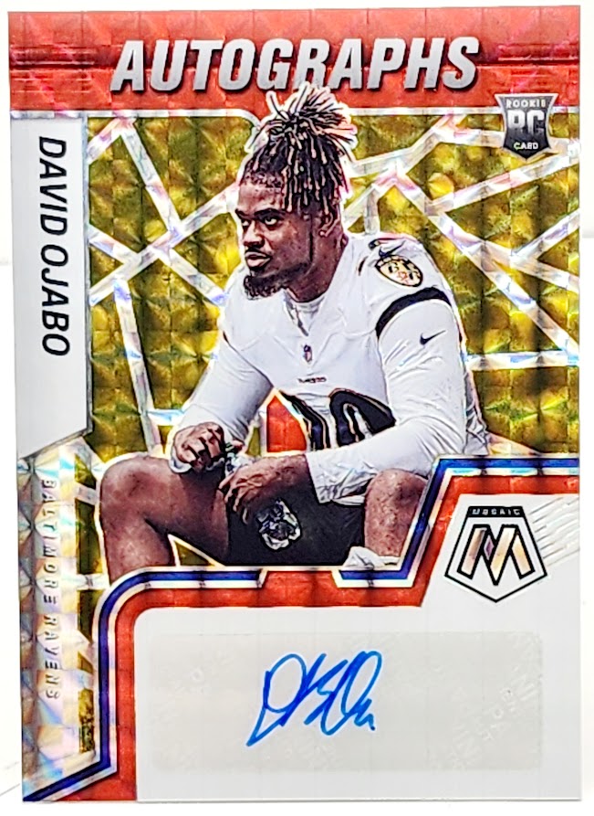 2022 Panini Mosaic Red Prizm David Ojabo #RAM-DO Rookie Auto RC