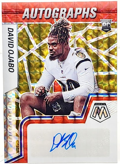 2022 Panini Mosaic Red Prizm David Ojabo #RAM-DO Rookie Auto RC