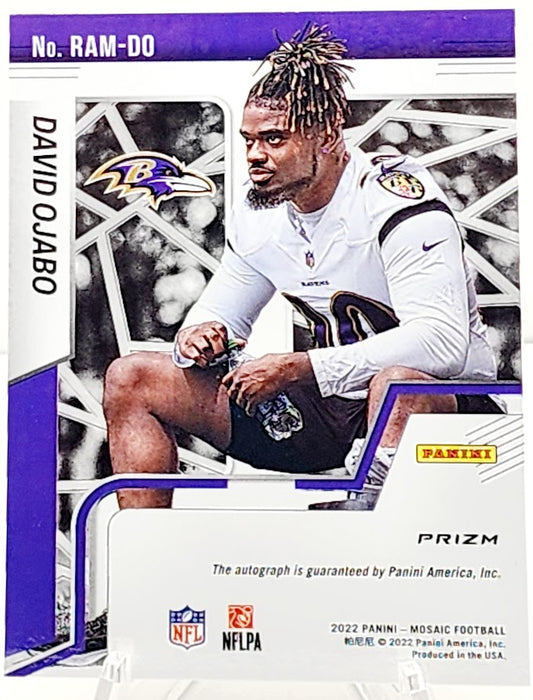 2022 Panini Mosaic Red Prizm David Ojabo #RAM-DO Rookie Auto RC