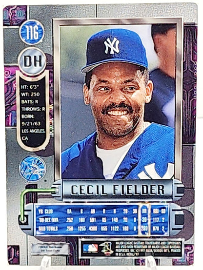 1997 Metal Universe #116 Cecil Fielder, NY Yankees