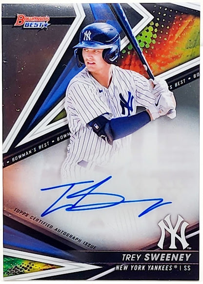 2022 Bowman's Best Trey Sweeney Auto #B22-TS New York Yankees Rookie